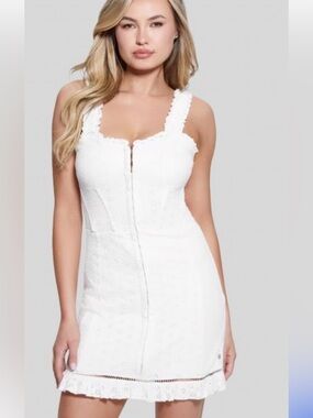 Women’s White Eyelet Mini Dress